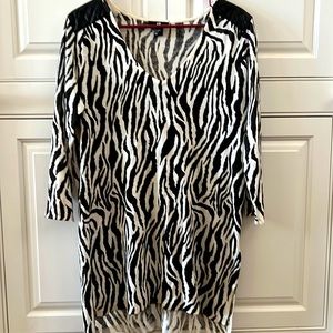 H&M Zebra Print, V-Neck Blouse